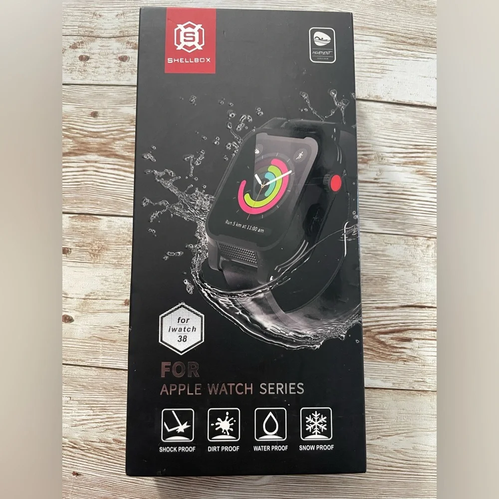 🆕 BAND for Apple Watch Waterproof Case for 38mm Watch Band and Screen Protector